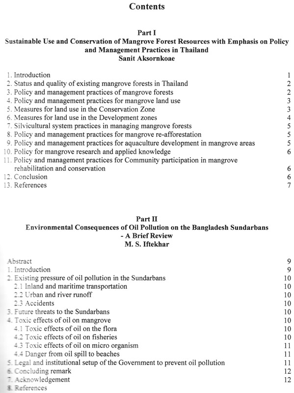 ISME Mangrove Ecosystems Occasional Papers - No. 3 - inhaltsverzeichnis